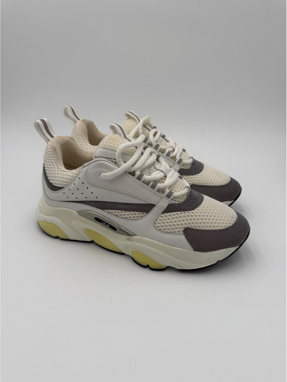Dior B22 Low Top Runner Sneakers White Mens Size 8/41